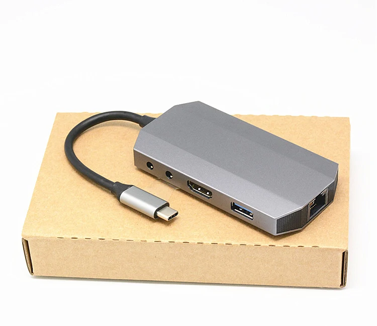 UTHAI J10 тип-c 9в1 концентратор мульти USB3.0 HDMI адаптер док-станция для MacBook Pro Аксессуары тип-c 3,1 сплиттер 3 порта USB C кардридер