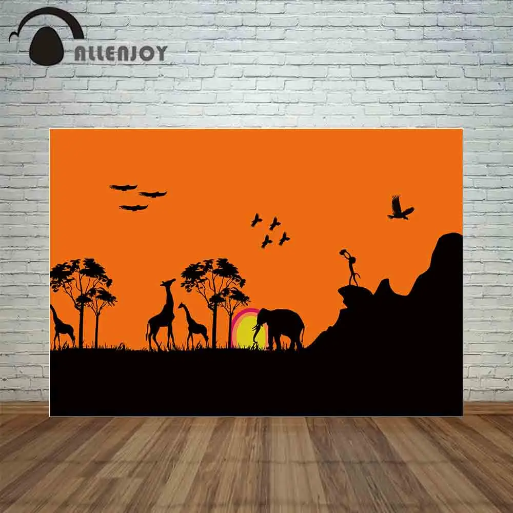 Allenjoy фон для фотосъемки с изображением африканской саванны диких животных слона