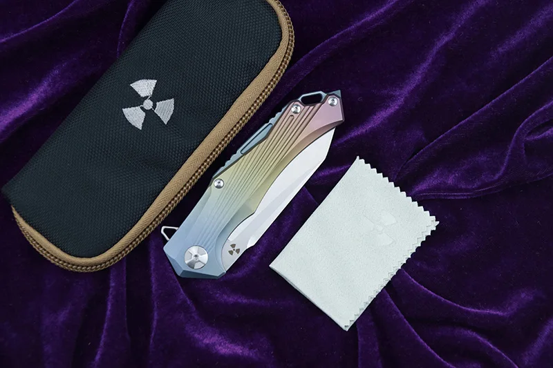 LEMIFSHE Флиппер JK3287 D2 стальное лезвие титановая ручка Открытый Отдых Охота Карманный кухонный фруктовый Складной Нож EDC инструмент