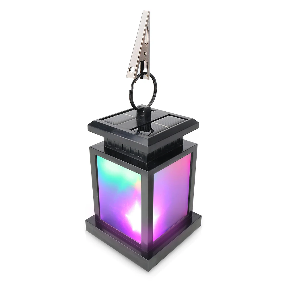 Уличная Светодиодная лампа RGB на солнечной батарее ночной Светильник для сада