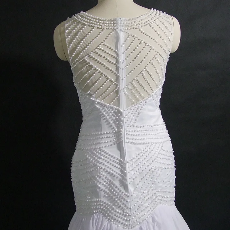 Новое поступление 2019 г. свадебное платье QQ Lover с бисером и юбкой годе выполненное