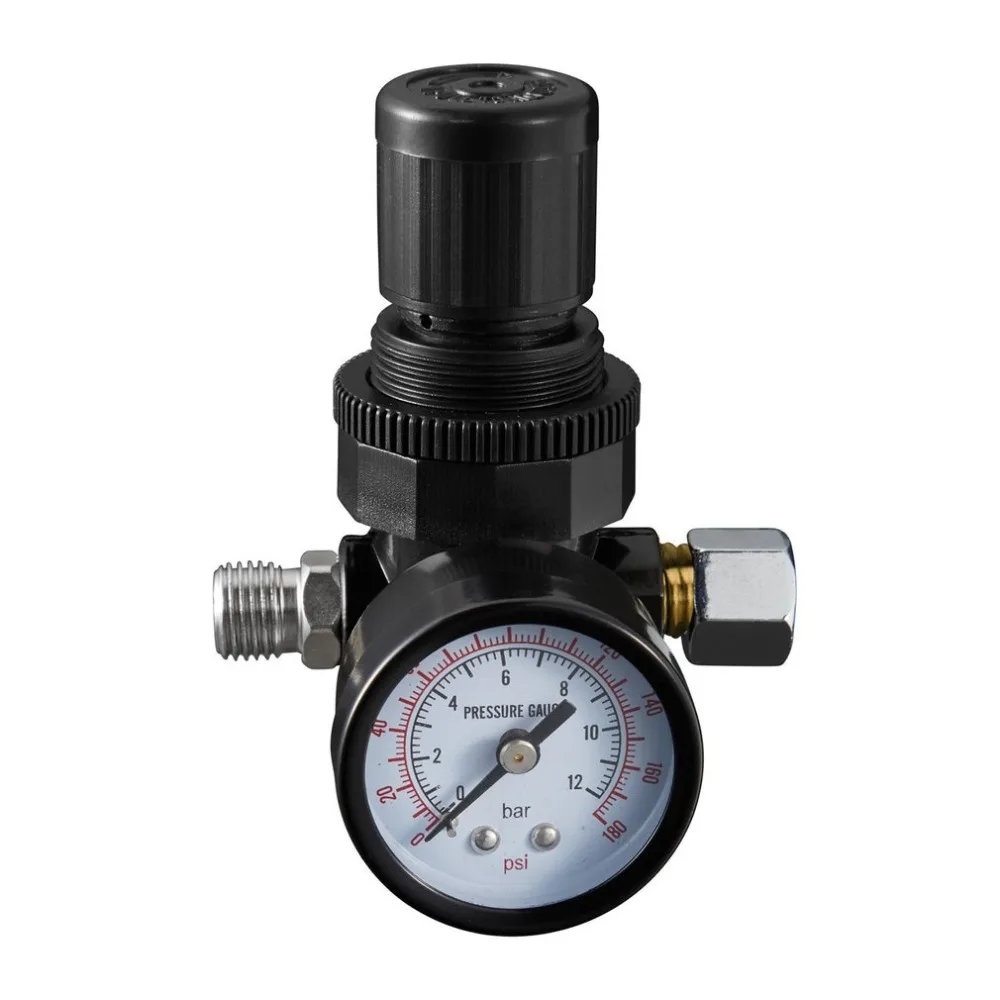 Мини 1/4 резьба 180PSI/12 Бар Регулятор давления воздуха регулятор источник с