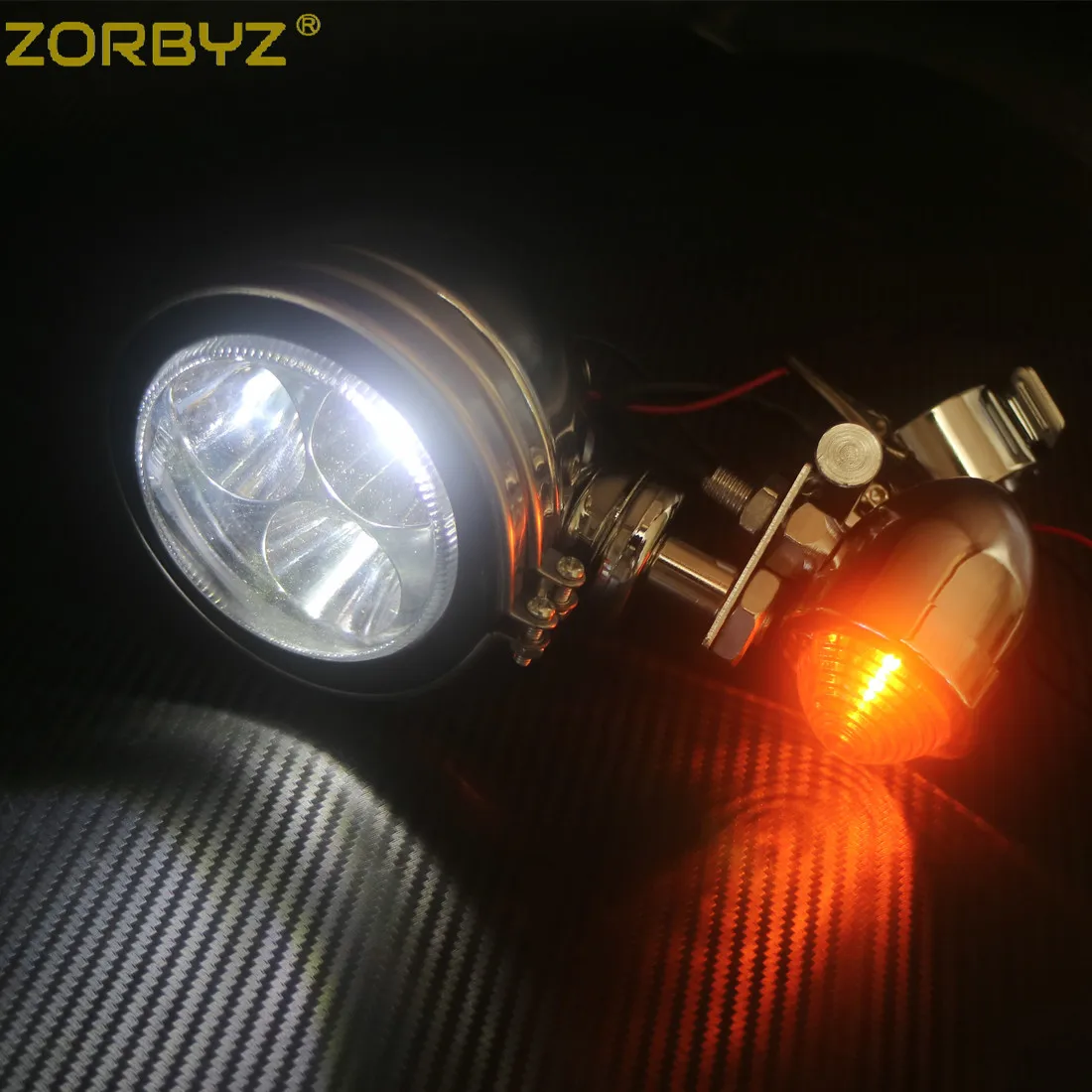 ZORBYZ мотоциклетный хромированный металлический поворотный сигнал светодиодный
