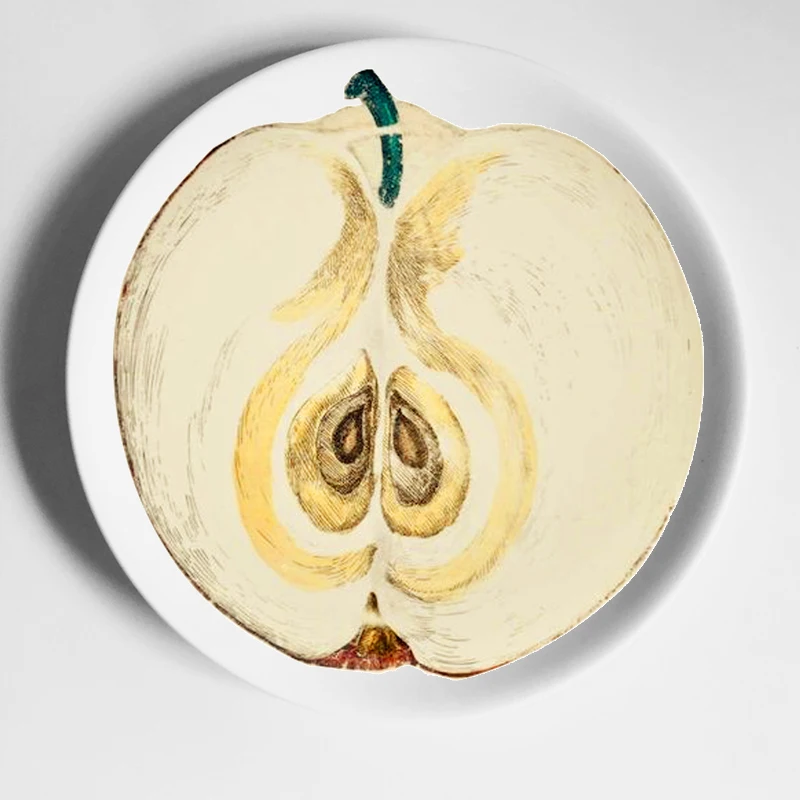 Segmented Fruit Plates Vegetable Style Craft Desktop Wall Hanging Decorative Dishes Colorful Home Decor Illustration | Дом и сад