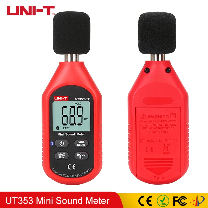 UNI T UT353 Мини измеритель уровня звука 30 ~ 130 дБ шума цифровой голосовой децибел