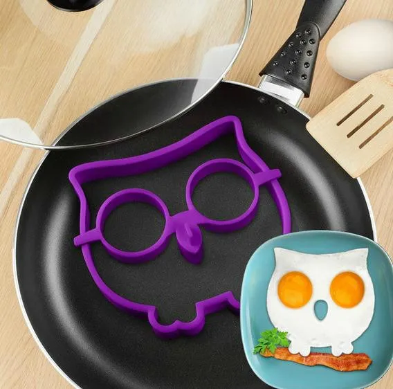 Сова является яичница творческий силикагель плесень DIY завтрак артефакт кольцо |