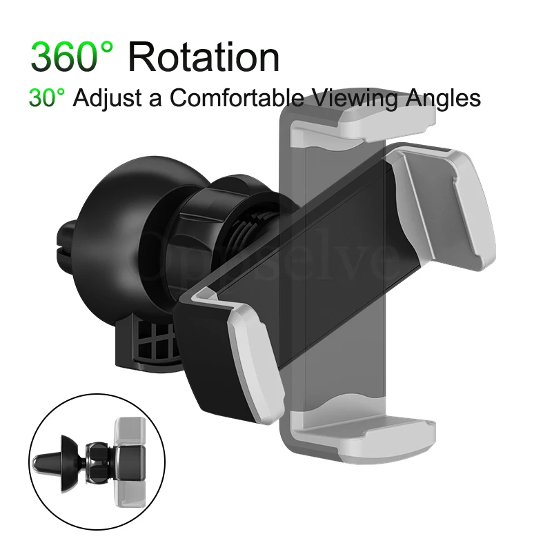 car phone holder for iphone xs max x 8 7 samsung s10 s9 air vent mount car holder for phone in car gps mobile phone holder stand free global shipping