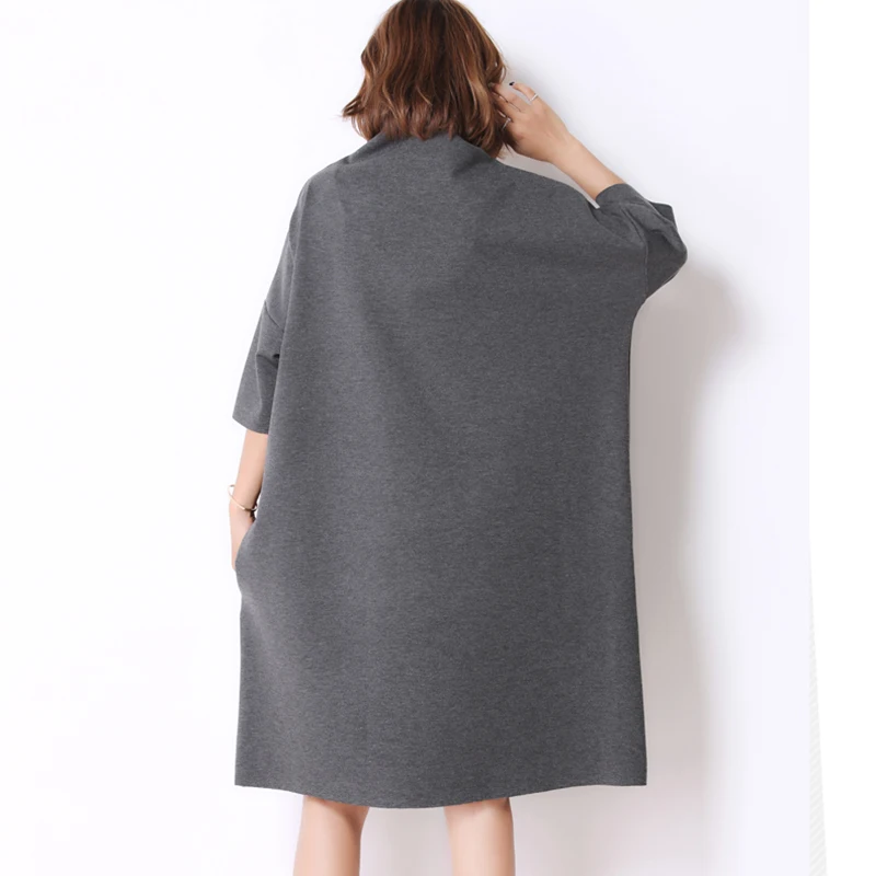 Большой размер женские осенние платья 2019 новая весна средней длины сексуальное