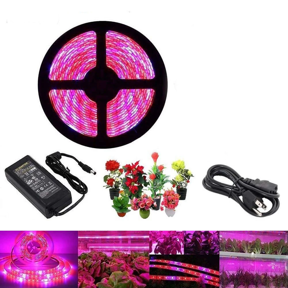 5 м полный спектр Led Grow Light красный синий аквариум растущая лампа для гидропоники