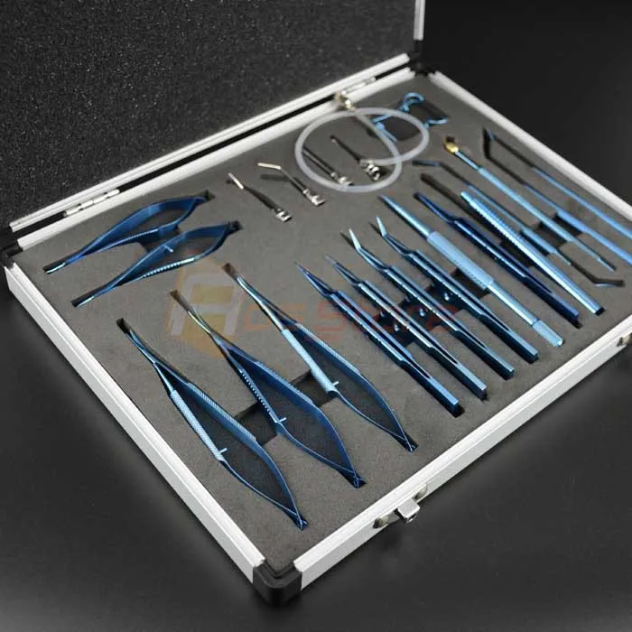 21 шт. интраокулярный набор из титанового сплава хирургические инструменты для