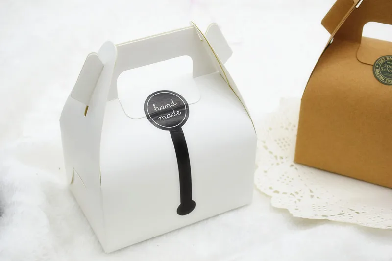 

50 шт., белая картонная фотобумага, стандартная коробка для печенья, коробка для торта