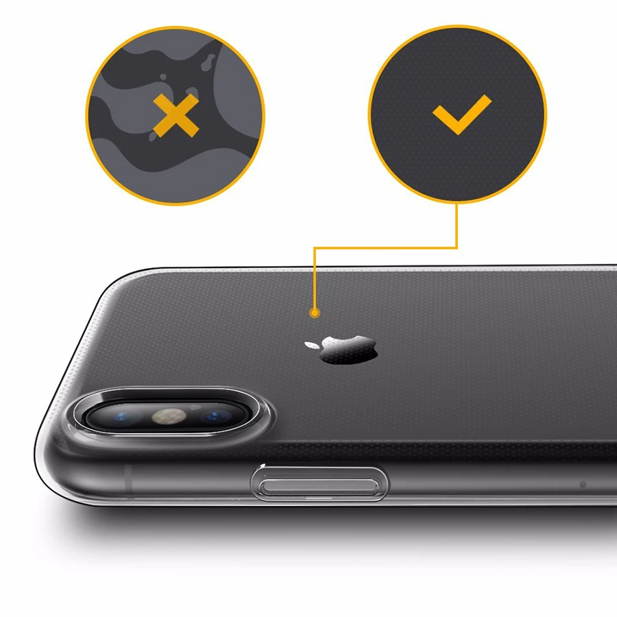 Чехол TPU силиконовый чехол защитный мягкий для телефона прозрачный apple iphone XS plus X 7