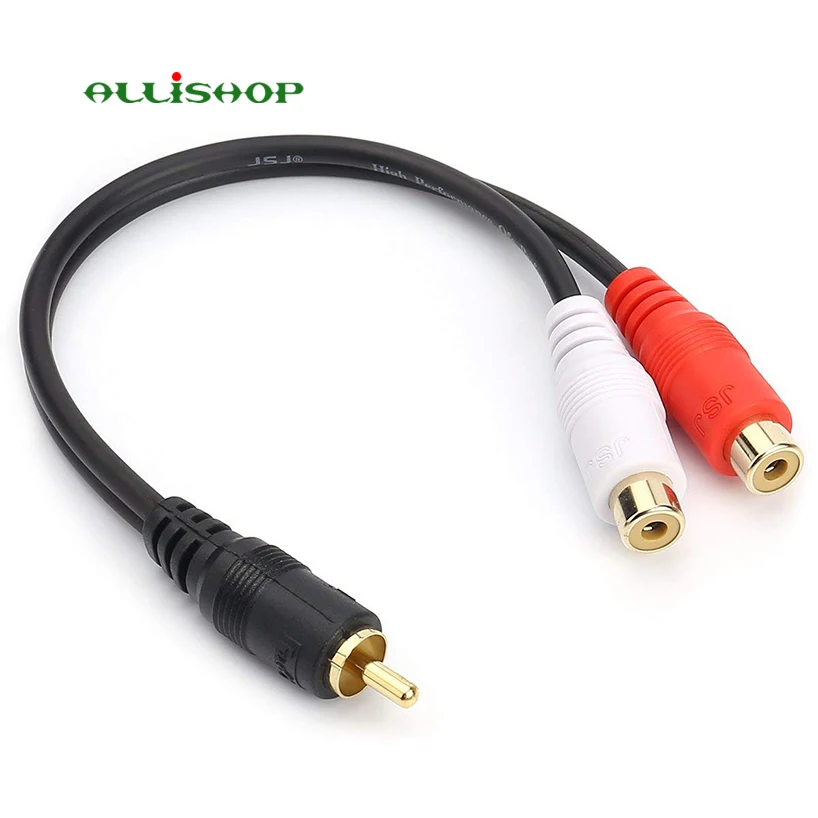 Кабель для аудиосабвуфера 3 5 мм с RCA штекером на 2 гнезда Y образный кабель