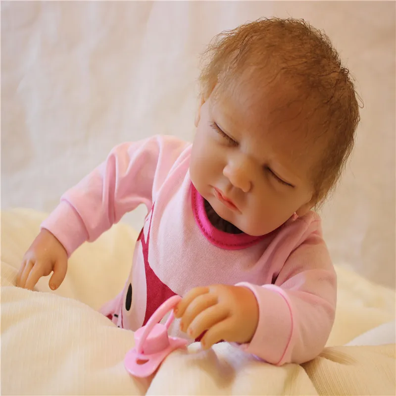 SanyDoll 20 дюймов 50 см силиконовые куклы для новорожденных милые сна подарки на