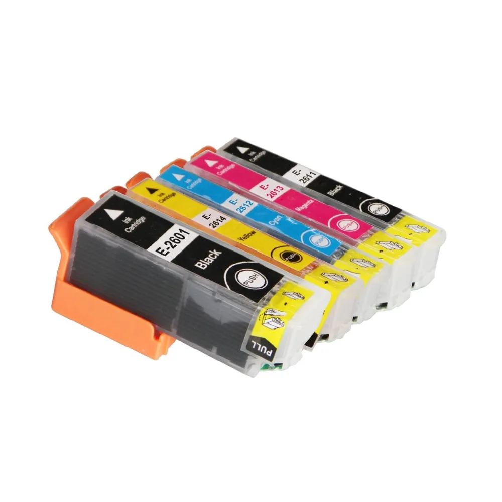 

Чернила 5 шт. чернильный картридж T2601 T2611 T2612 T2613 T2614 для Epson XP-600 XP-605 XP-700 XP-800 XP-810 XP-710 XP-615 XP-610