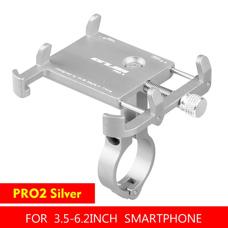 Pro2-Sliver GUB, универсальный держатель для телефона на велосипед, 3," до 7,15", держатель для смартфона, gps, MTB, велосипедная поддержка для Iphone 7, 8, XS, huawei - Цвет: Pro2-Sliver