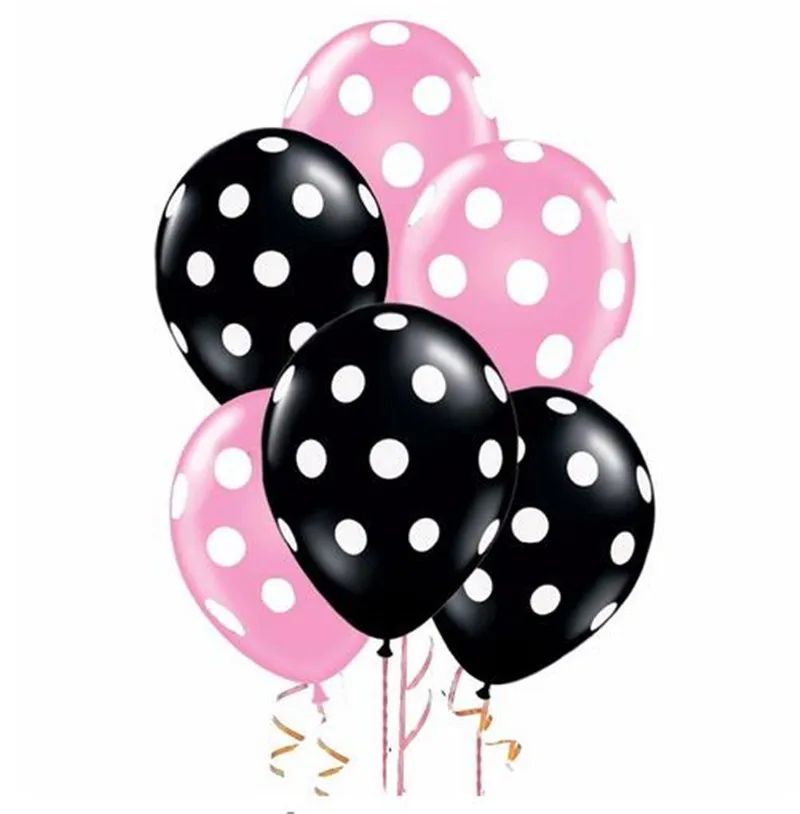 24 шт божья коровка черный красный горошек латексные шары globos Микки Минни вечерние подарки на день рождения воздушные шары Свадебный декор