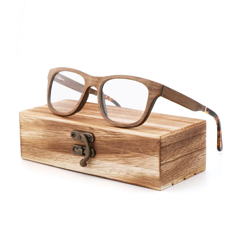 OAK WoodBox Тип ручного бамбука и деревянная оправа для очков, сэндвич дубовый каркас, ретро очки для мужчин и женщин выход - Цвет оправы: OAK WoodBox