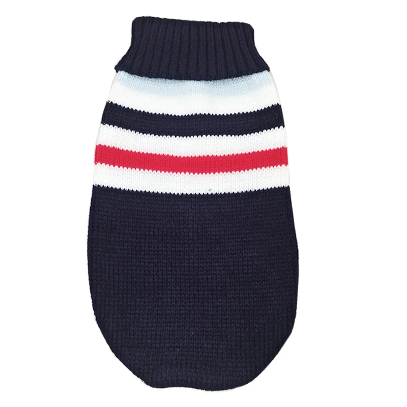 Stripe Big Dog Sweater Winter Warm Pet Clothes for Small Large Dog Chihuahua Golden Retriever Coat Puppy Suit Dogs Pets Clothing images - 6