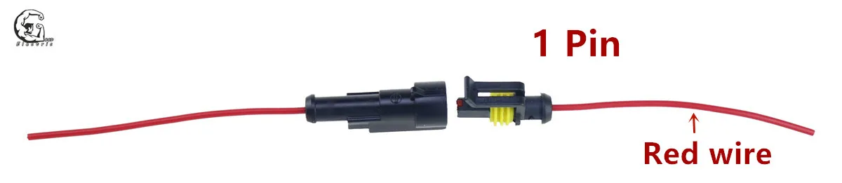 1 комплект 1 Pin/2 Pin/3 Pin/4 Pin/5 Pin/6 Pin Женский Мужской способ AMP супер уплотнение водонепроницаемый электрический провод разъем для автомобиля - Цвет: 1 Pin Red wire