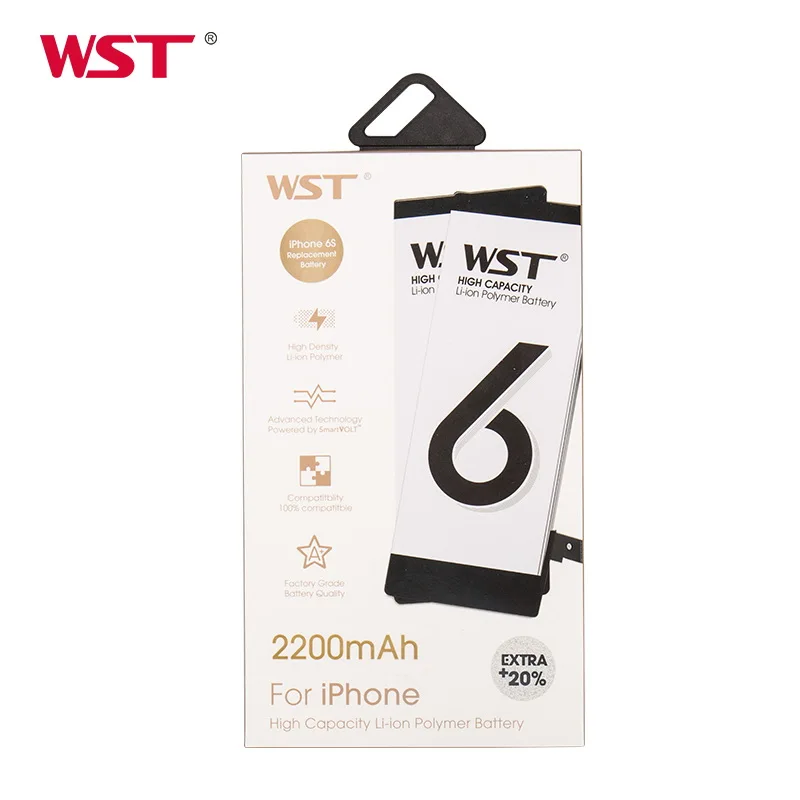Оригинальный WST аккумулятор мобильного телефона для iPhone 6 6G реальная Высокая