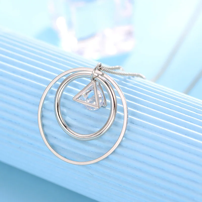 HONGYE серебро цвет длинный кулон ожерелья Модные ювелирные изделия 2020 Collier Femme