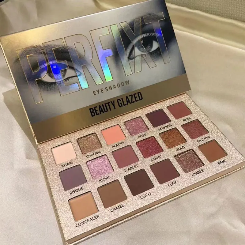Beauty Glazed 18 цветов блестящие тени для век палитра макияж блеск пигмент дымчатые