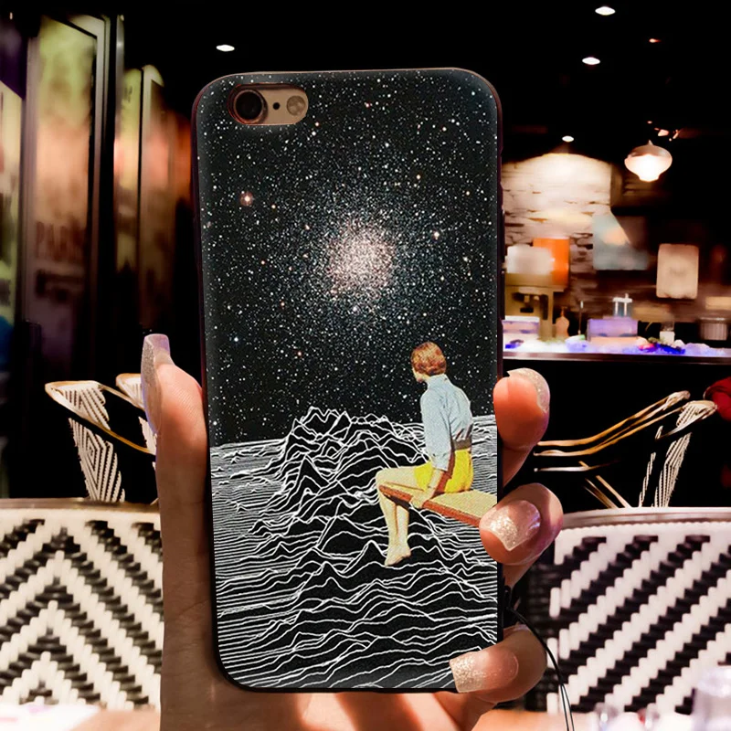 MaiYaCa Trippy Art эстетический Космос астронавт Чехлы для iPhone 7 черные чехлы для iPhone 8 7 6S Plus X 5s SE XR XS MAX Fundas Capa - Цвет: A19