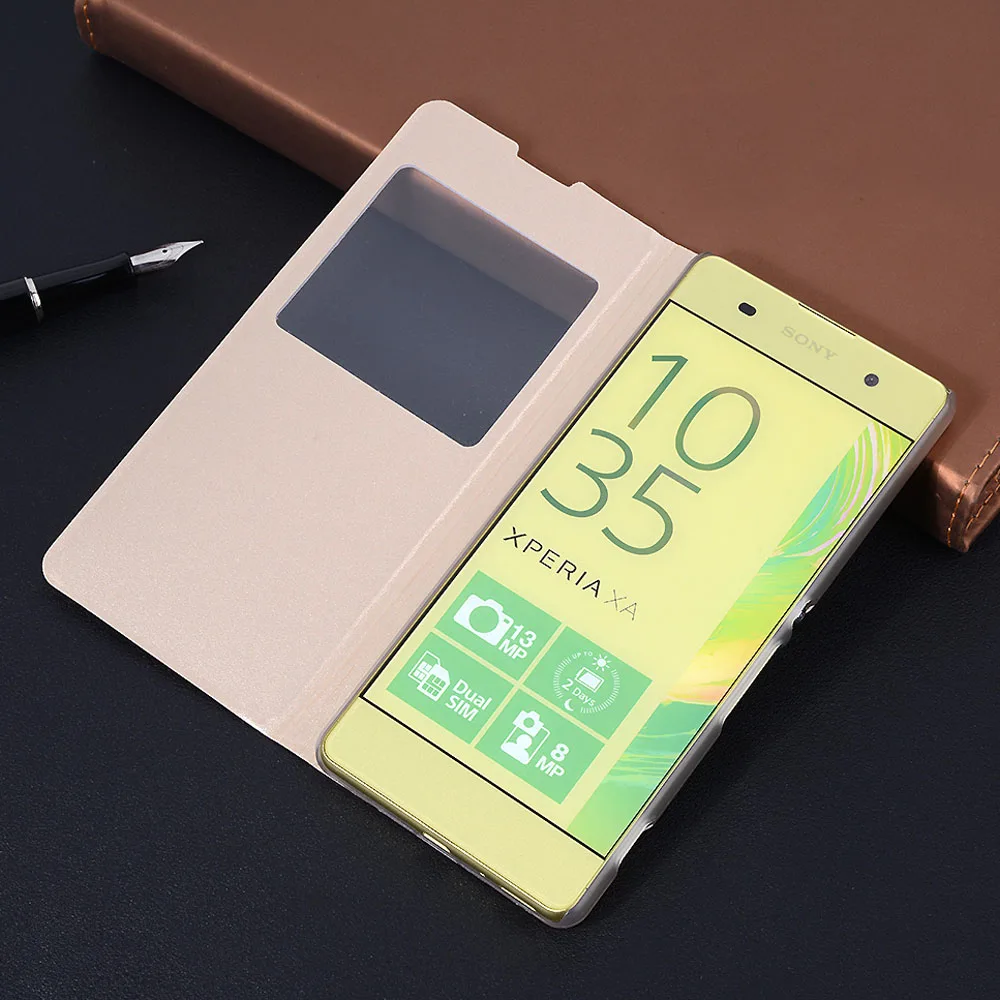 Кожаный чехол с откидной крышкой для Sony Xperia XA XperiaXA SonyXA F3111 F3113 F3115 Dual F3112 F3116