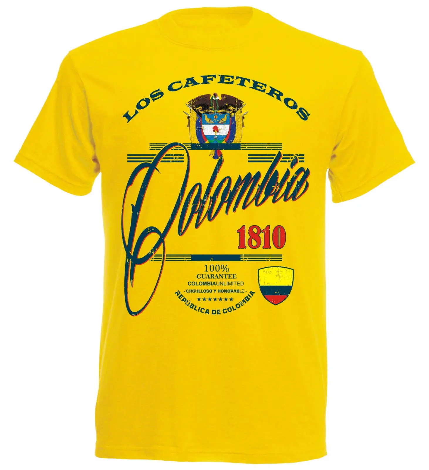 

Men 100% Cotton Good Quality T-Shirt Fashion Cotton Casual Free Shipping Los Cafeteros Kolumbien Footballerprinting Casual Tops