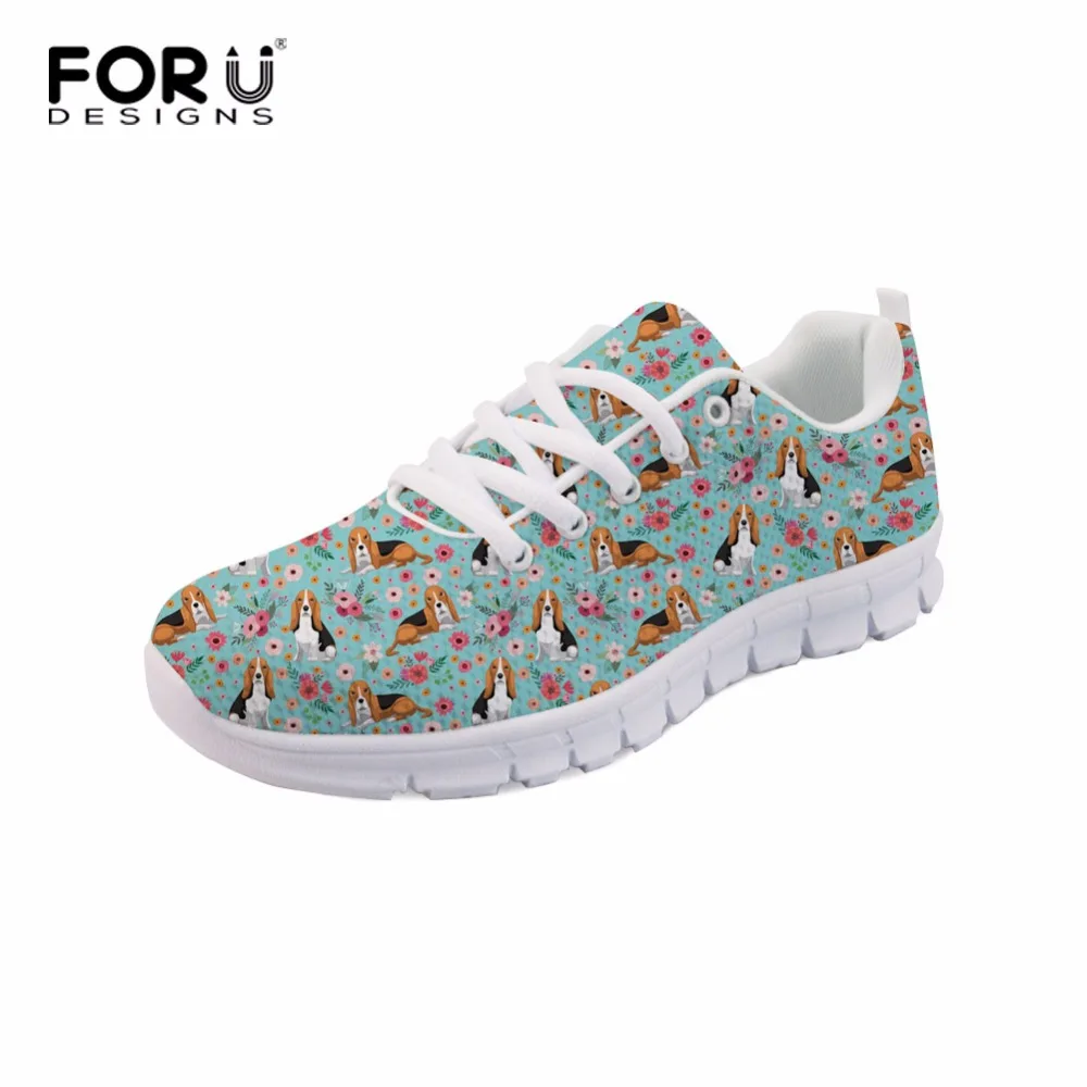 Женские кроссовки на плоской подошве ELVISWORDS из сетчатого материала с принтом