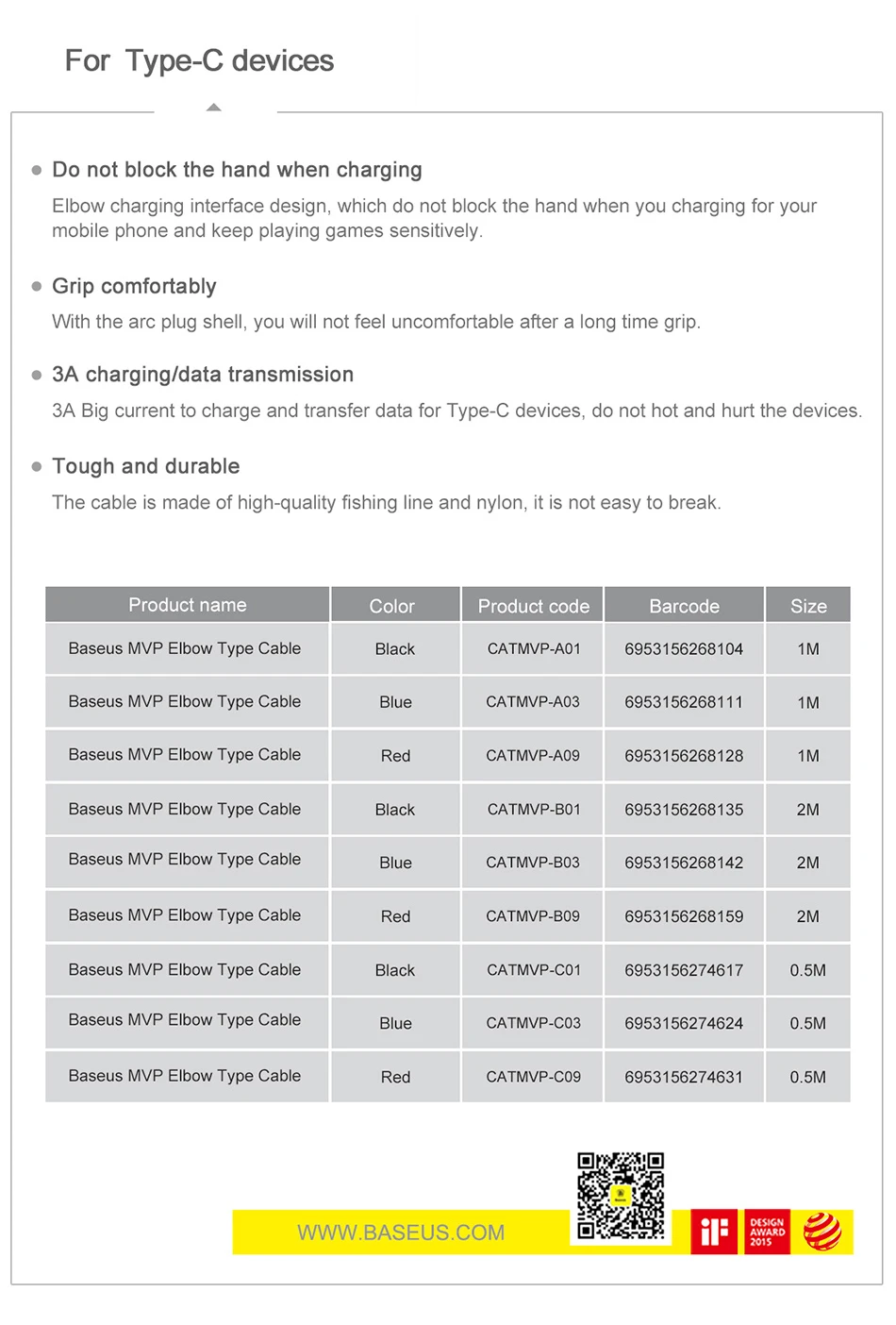 Baseus кабель usb type C для samsung galaxy S9 S8 Xiaomi Mi 5 90 градусов зарядный кабель провод для быстрого заряда шнур USB-C
