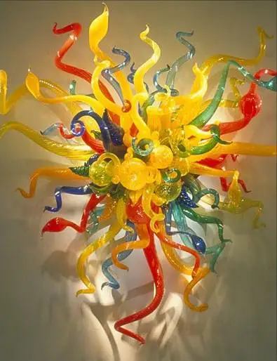 

Contemporary Type Colorful Turkish Glass Lamps Hand Blown Glass Wall Lamps
