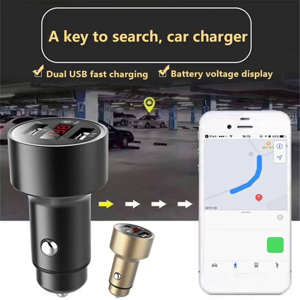 Bluetooth Positioning Smart Searching Car Dual Usb Led Display Cigarette Lighter Charge 3.1A Kit Charger | Автомобили и мотоциклы
