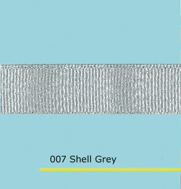 

1-1/2" inch (38mm) Silver Purl Shell Grey grosgrain ribbons