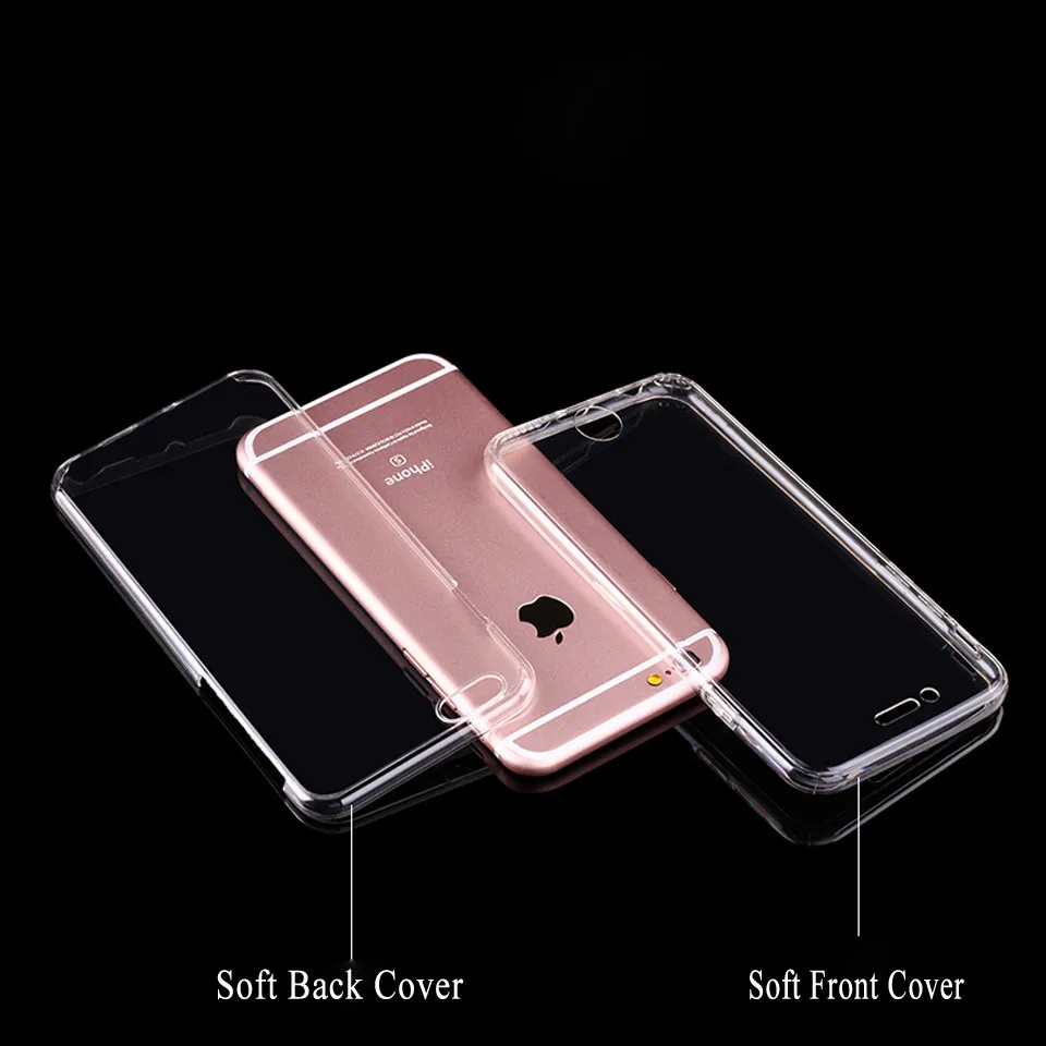 360 Полный Чехол для iPhone 7 5S 5 SE 6 6s 8 Plus X XR XS максимальный чехол Силиконовый ТПУ