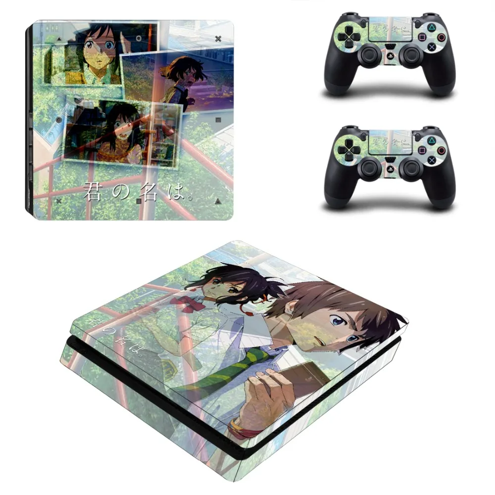 Виниловая наклейка с рисунком милой девушки ваше имя PS4 Slim Skin для консоли Playstation 4