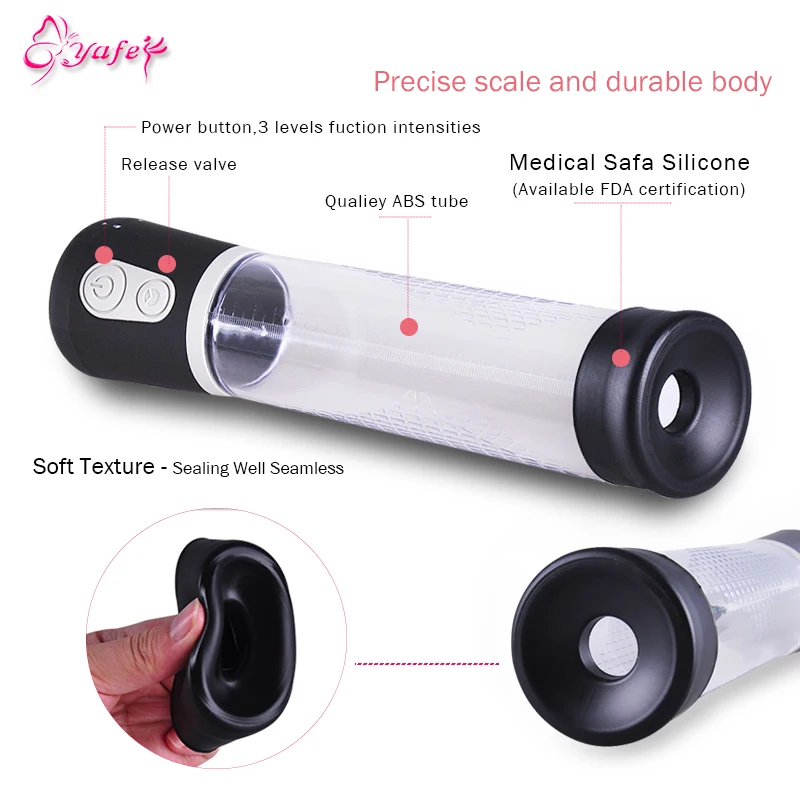 Электрический насос для пениса с USB Перезаряжаемый автоматический увеличитель
