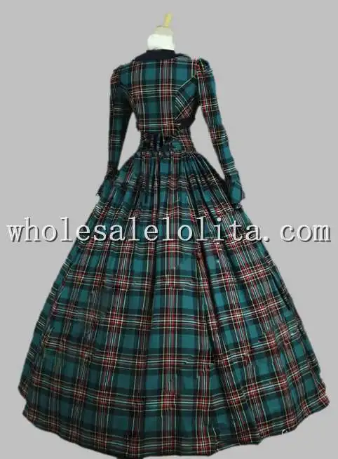 Викторианский гражданская война 3-шт Классическая шотландская клетка период