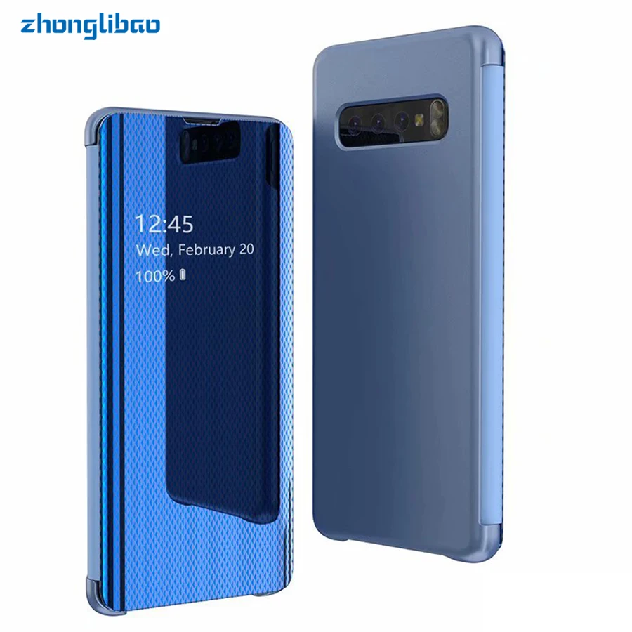 Корпус A30 A50 A70 2019 Clear View Флип кейс для samsung S10 S9 S8 плюс S10e Note 9 8 S7 край A750 A7 2018