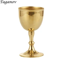 barware pure copper european style standing goblet bar tools banquet liqueur shot glass water glass 40 ml decoration home gifts