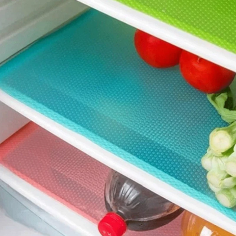 4 pcs 17.72&quotx11.42&quot Anti-fouling Square Refrigerator EVA Mat Waterproof Non-slip Table Drawer Pad Cabinet for Kitchen | Дом и сад