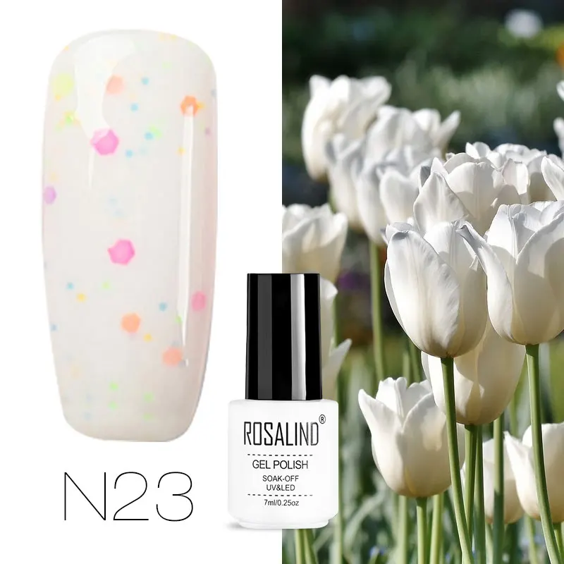 N23 ROSALIND Гель-лак для ногтей гибридные Лаки Все для маникюра ногтей искусство Полупостоянный УФ светодиодный Гель-лак дизайн ногтей базовое верхнее покрытие - Цвет: N23