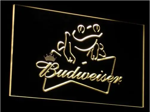Лягушка Budweiser пивной бар паб светодиодный светодиодная неоновая вывеска