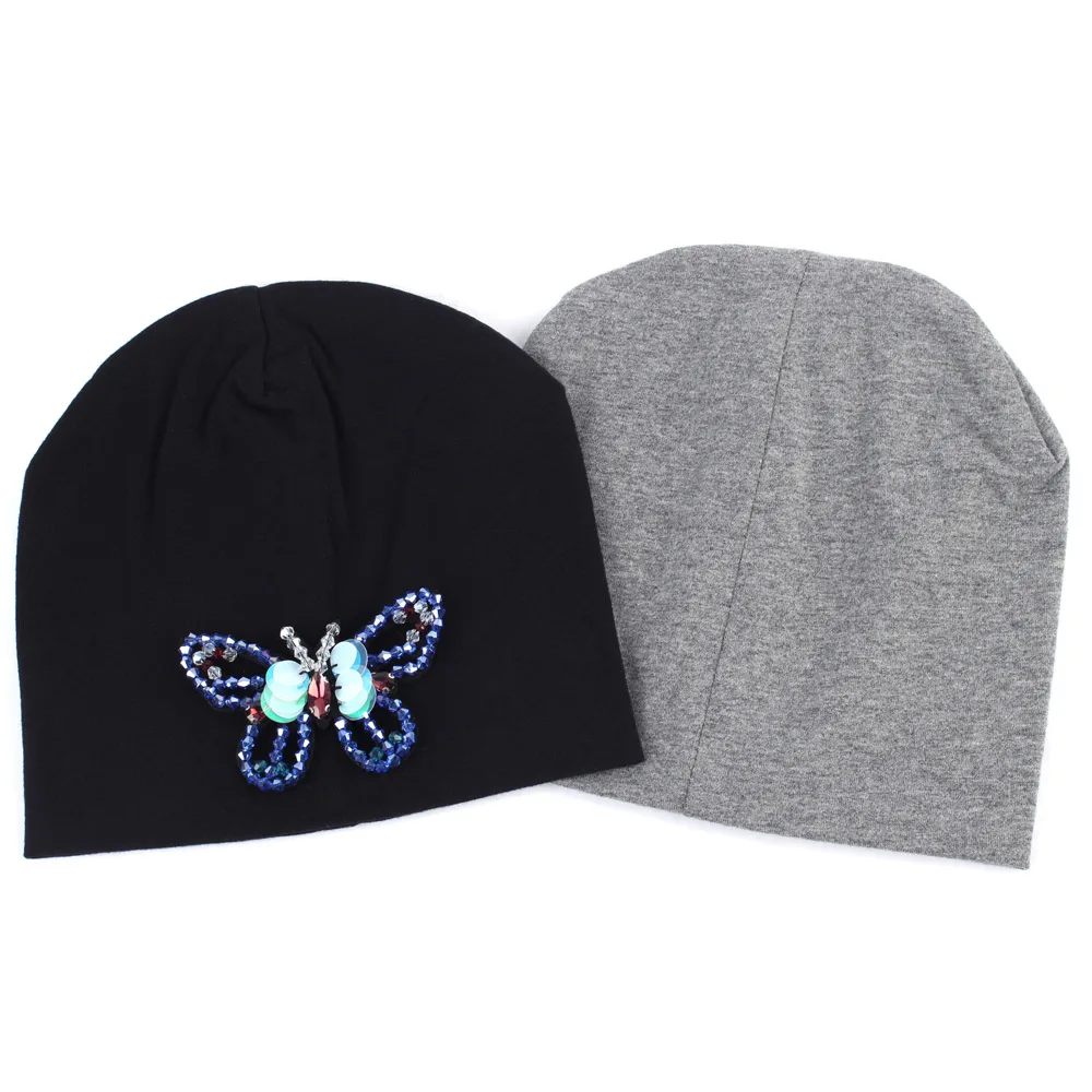 Geebro для девочки на весну хлопковые Beanie шапки модная обувь с бантиками Стразы