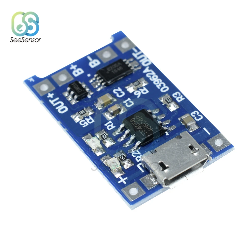 TP4056 5В 1A Micro USB 18650 литиевая батарея зарядная плата модуль зарядного устройства +