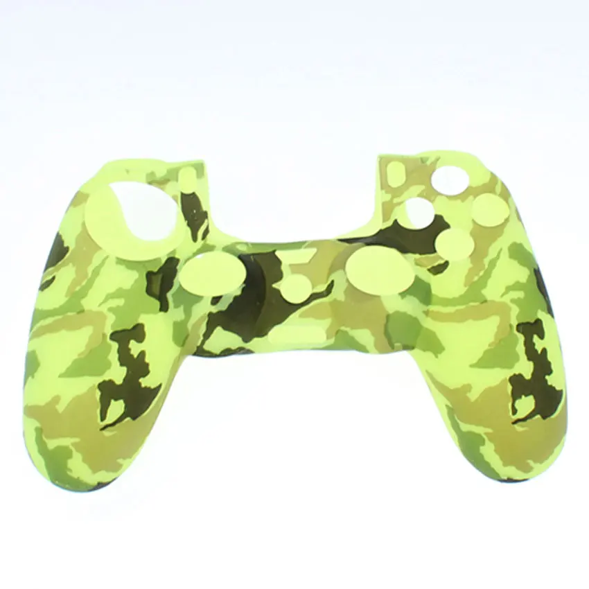 C Юси камуфляж резиновый гель силиконовый чехол для sony playstation Dualshock 4 PS4 DS4 Pro тонкий контроллер - Цвет: C