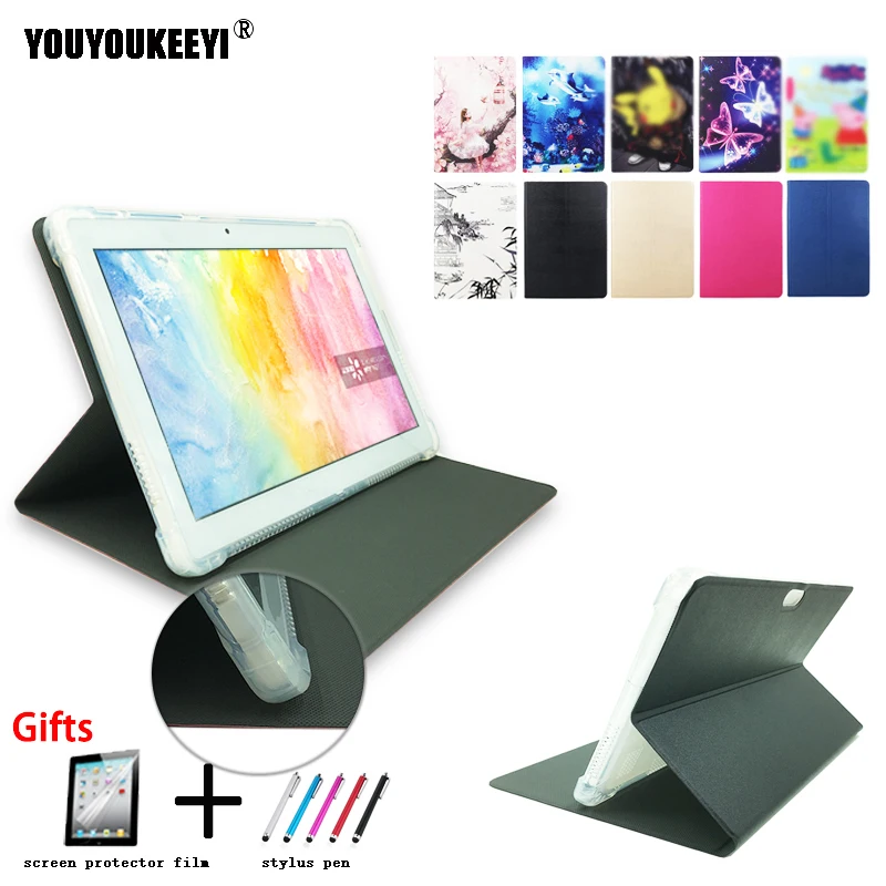 

Painted Front support stand cover For Teclast 98 octa core 10.1inch tablet Anti-drop TPU case for M20+Protective film+stylus