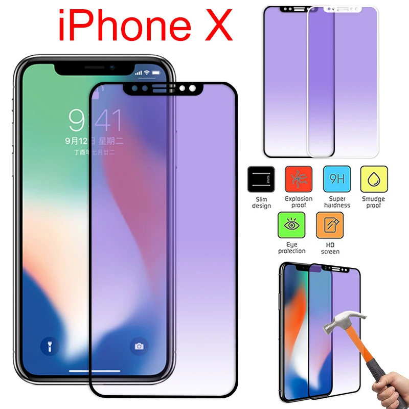 Закаленное стекло высокого качества для iphone X 5 6/6s 6 Plus 7 8 защита экрана закаленное