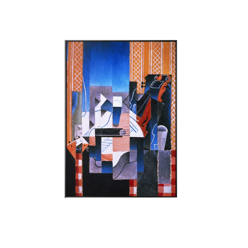 E Picasso Guitar Пикассо всемирно известный абстрактный гитара холст живопись плакаты и принты настенные художественные картины для гостиной спальни домашний декор - Цвет: E Picasso Guitar